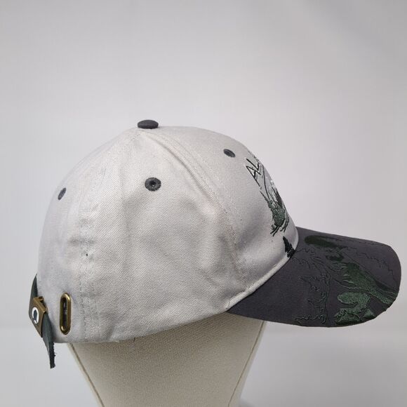 Alaska Slideback Hat Gray One Size Adjustable Embroidered Patriotic Tonqass - Picture 4 of 10